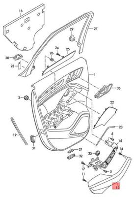 AUDI A3 S3 SPORTBACK LIM. QUATTRO. SPORTB. ARMREST BLACK 8V4867374A38M 15-19
