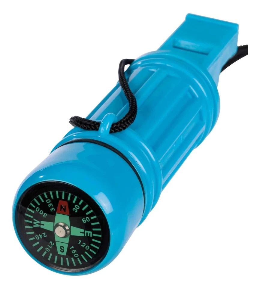 Survival Compass Match Safe Whistle Signal Mirror Flint Waterproof Storage - Изображение 3 из 4