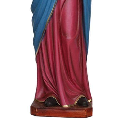 Statua della Madonna Addolorata in resina con occhi di vetro 61 cm Made in Italy - Foto 3 di 5