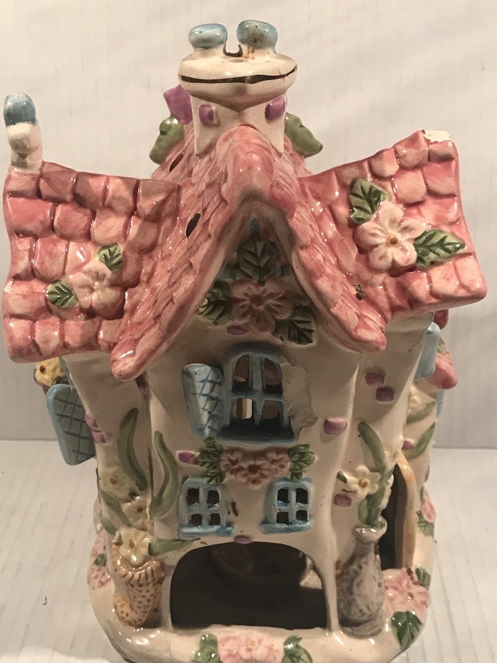 Dolomite Spring House Tea Candle Garden Cafe Ceramic & Porcelain