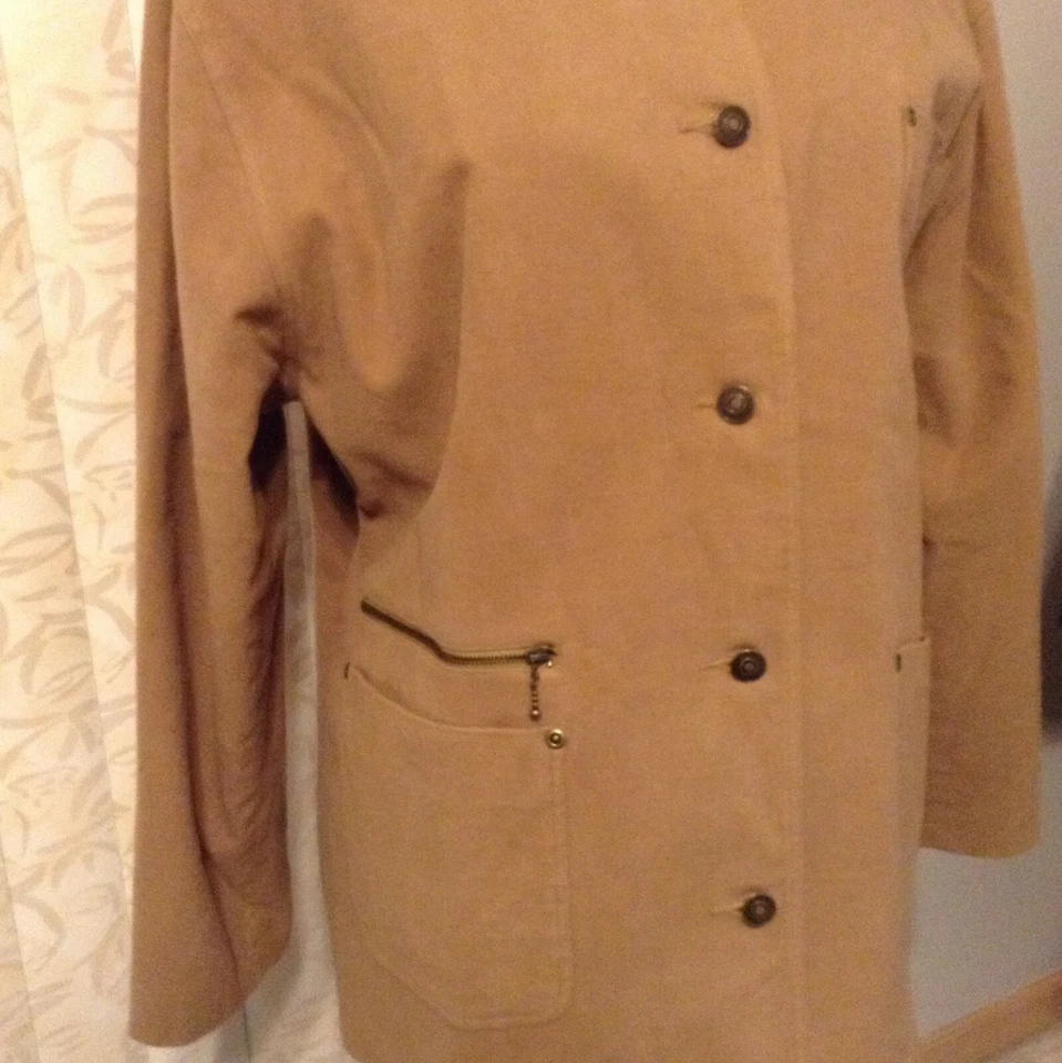 Chaqueta de mujer vintage Elements by Spiegel color tostado con botones y bolsillos talla XL Foto 4 de 4