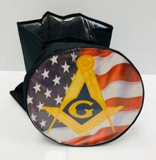 Masonic Freemason US Flag Design Insulated Cooler Tote