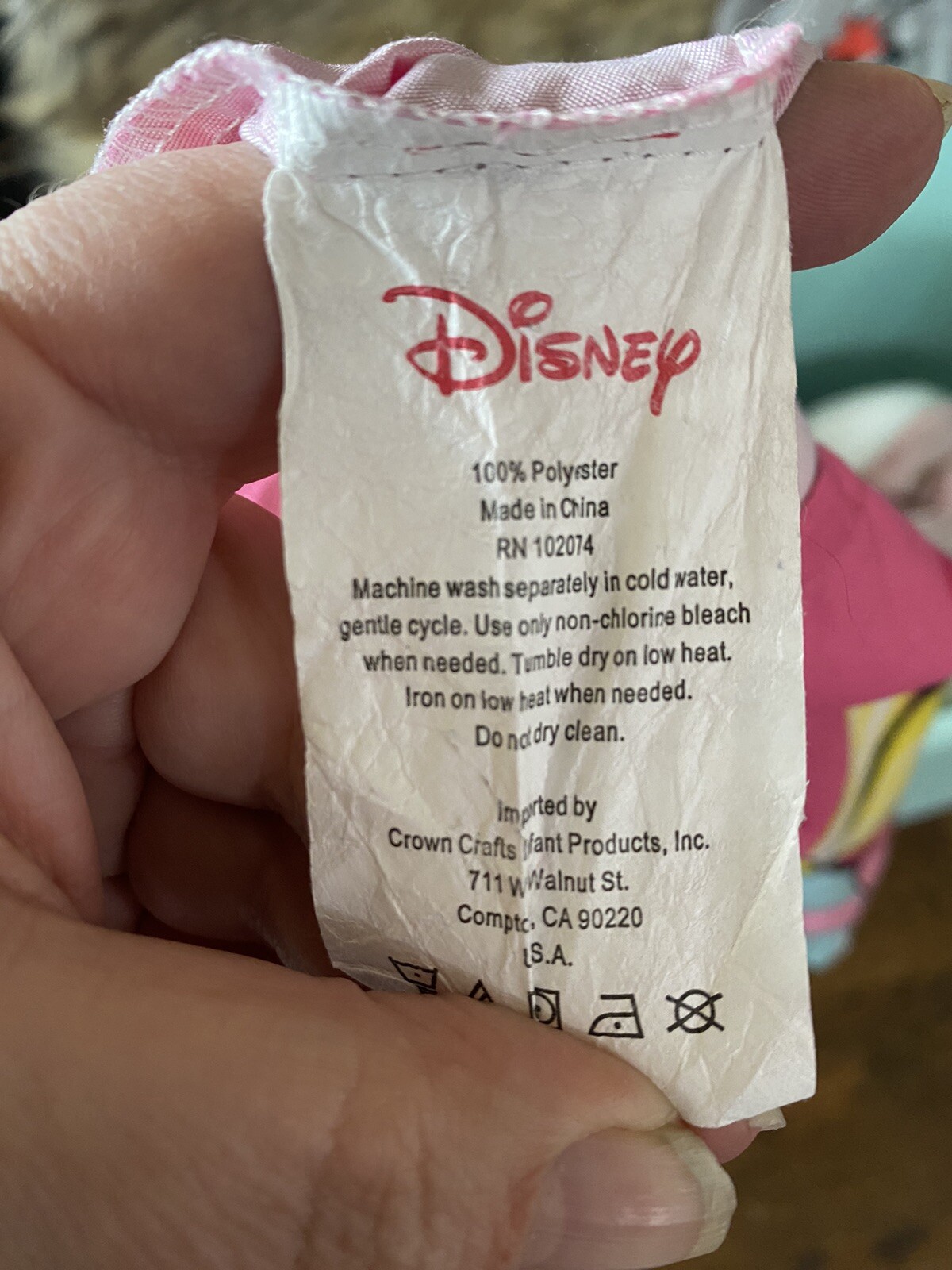 Disney Minnie Mouse Daisy Duck Pillowcase Standard Pink Colorful Flowers 2 Sided