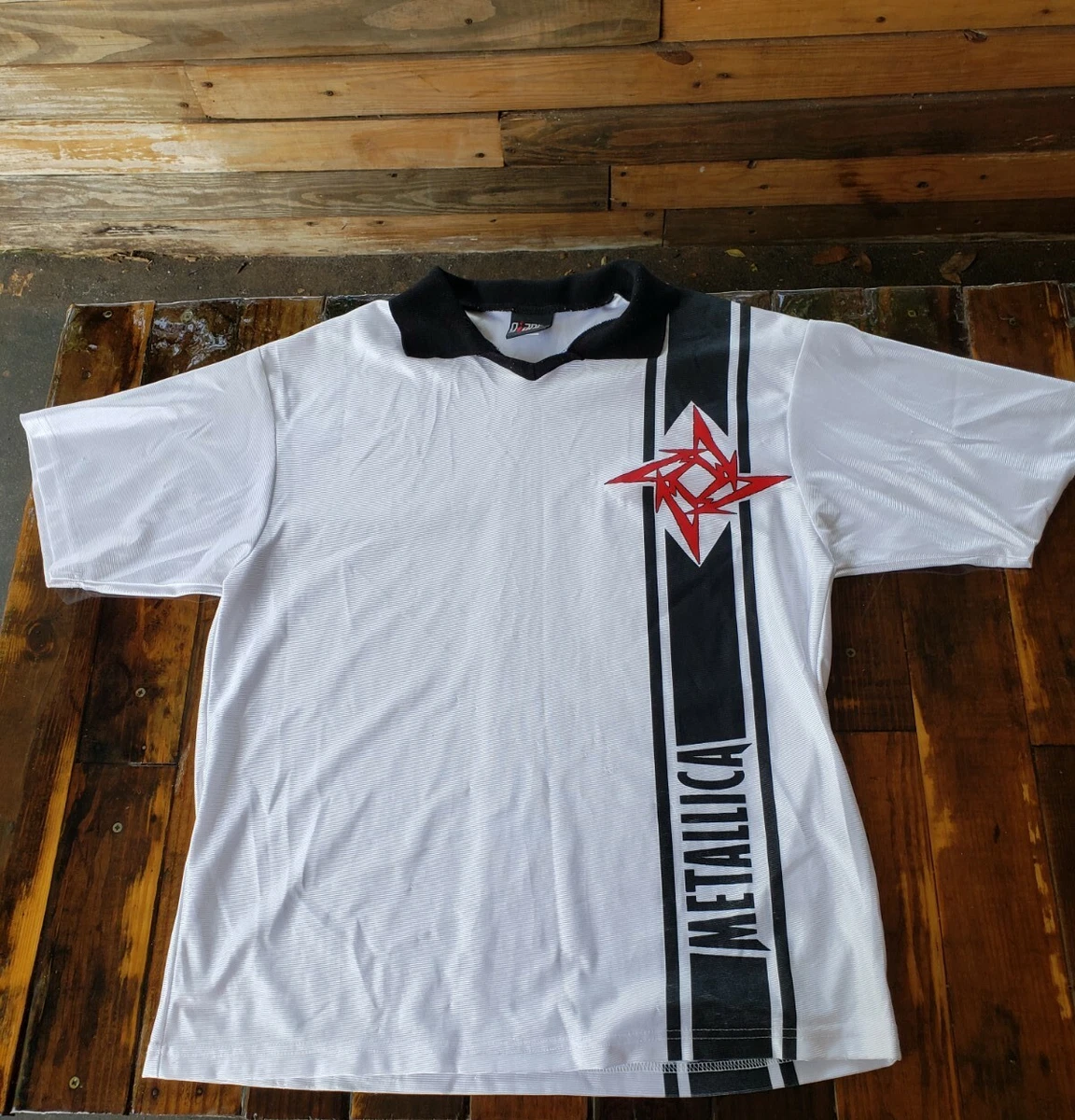 Vintage Metallica Giant 90's Soccer Band Made In USA Jersey Size L