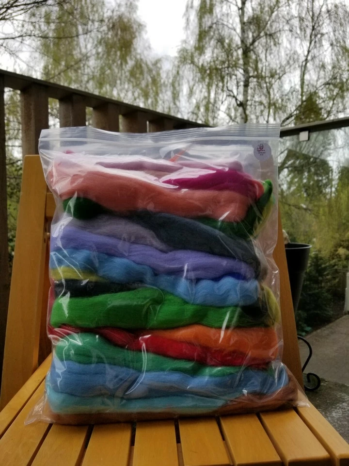 8 oz wool, Roving Color Sample kit, Spinning Wool, needle Felting, best selling - Image 2 of 4