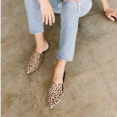 JENNI KAYNE Pony Calf Hair Cheetah Leopard Mule 36