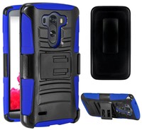 Blue Rugged Armor Case + Belt Clip Holster Stand For Lg G3 Phone on sale Blue Rugged Armor Case + Belt Clip Holster Stand For Lg G3 Phone on sale
