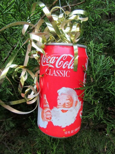 Vintage Coca Cola 1994 COKE CAN Christmas Ornaments-Empty-Excellent Condition