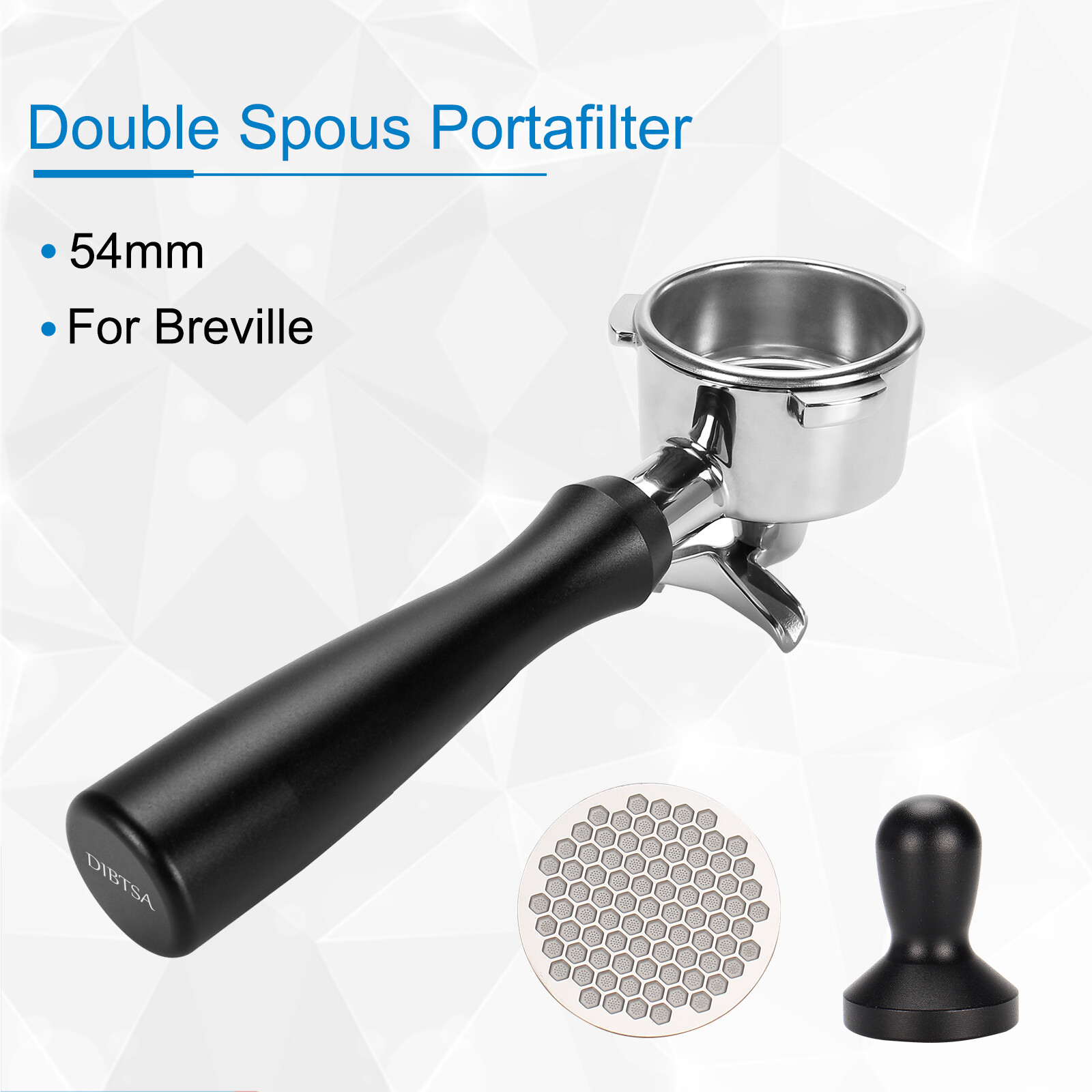 54mm Portafilter Compatible with Breville BES810BSS 840BS 870XL 878 Double Splits Espresso Machines