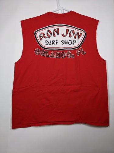 Ron Jon Surf Shop Orlando Sleeveless Shirt Mens Sz 2X Red Florida - Picture 4 of 13