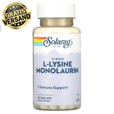 L-Lysine Monolaurin 1:1 Ratio L-Lysin Monolaurin Solaray