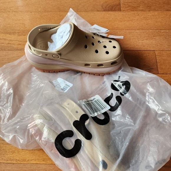 Crocs Chai Classic Mega Crush Slip On Platform Clogs Shoes US W10