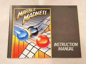 MARBLE MADNESS BOX, MANUAL AND ORIGINAL INSERTS WITH STYROFOAM! (NES)