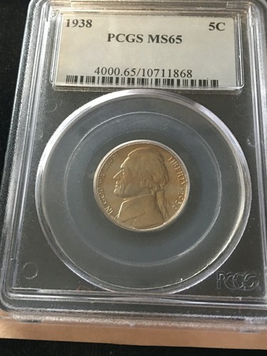 1938  USA, ¢5 Nickel; PCGS Graded MS-65,  #868