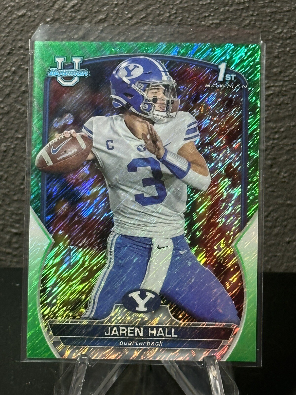 2022 Bowman University Chrome Jaren Hall Green Shimmer Refractor / 99 #85