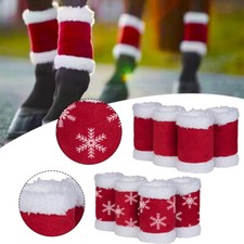 4x Horse Leg Wraps Cute for Christmas Fancy Dress Equestrian Pony Santa Costume