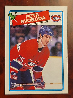 1988-89 O-Pee-Chee OPC Petr Svoboda ROOKIE RC #256 Montreal Canadiens NM 