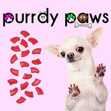 Soft Nail Caps For Dog Claws ( HOT PINK ) * Purrdy Paws * 6 Sizes up to XXL