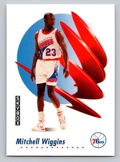 1991-92 Skybox Mitchell Wiggins #640 Philadelphia 76ers