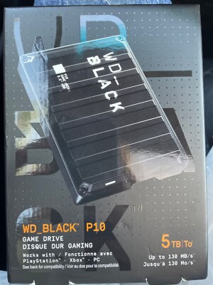 WD Black P10 5TB Game Drive for PlayStation, Xbox, Mac,
