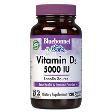 Bluebonnet Vitamin D3 125 Mcg 5000 IU 120 Veg Capsules