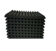 8 pcs 12"x12"x1" Black Acoustic Foam Panel Tiles Wall Record Studio Sound Proof