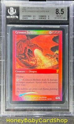 【PSA9】2001 Crimson Hellkite 7ED FOIL MTG Seventh Edition Foil 2001 Crimson Hellkite BGS 8.5 NM/MT+