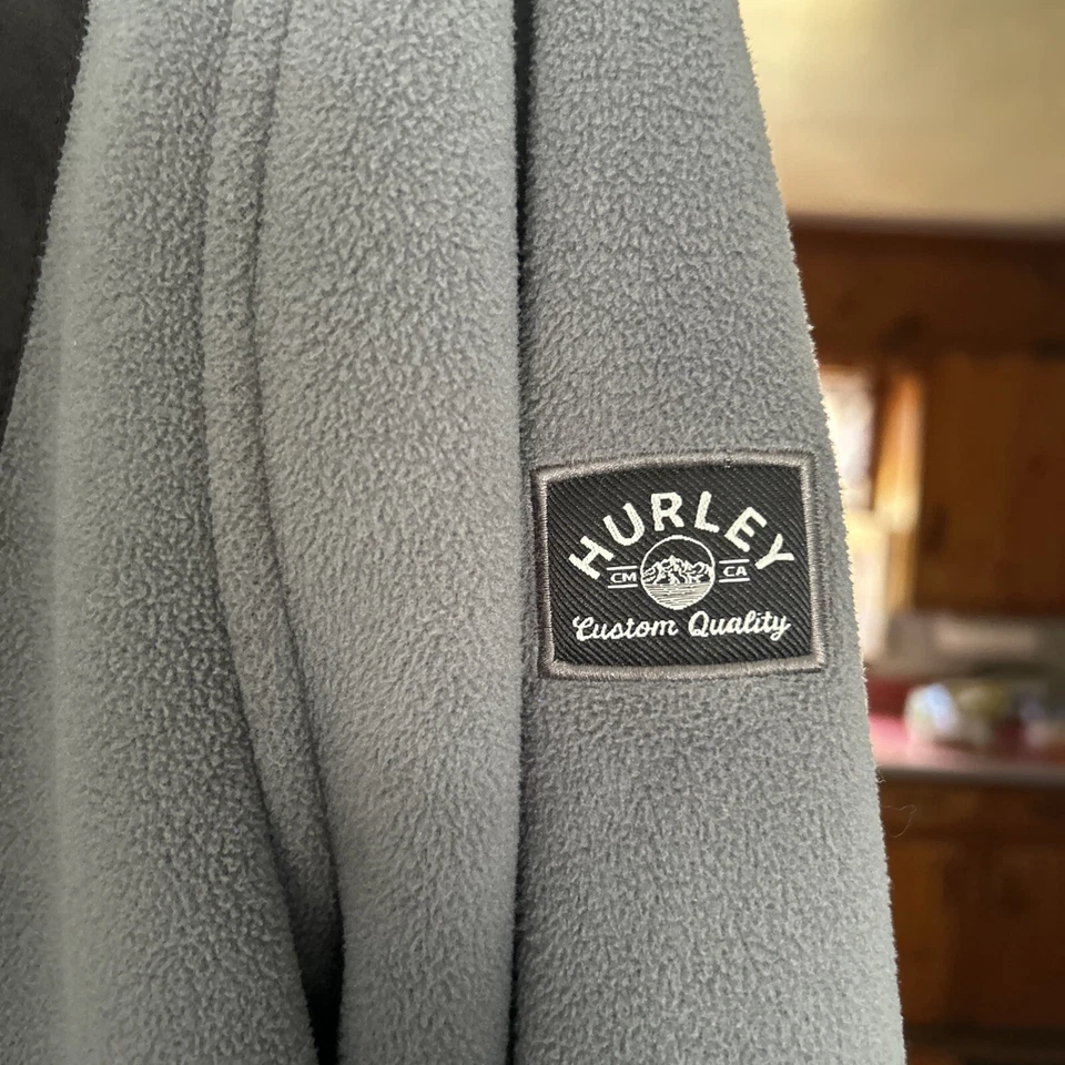 Hurley Mens Sherpa Lined Fleece Full Zip Medium - Image 3 of 4