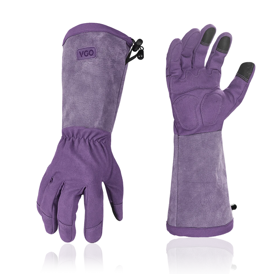 Vgo 1 par de guantes de jardín a prueba de espinas de poda rosa puño largo, guantes de trabajo (SL6592) Foto 2 de 4