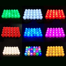 24PCS LED Tea Lights Flameless Candles Lamp Romantic Confession Wedding Party