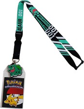 Pokemon Bulbasaur 001 Exclusive Lanyard with ID Badge Holder PVC Charm