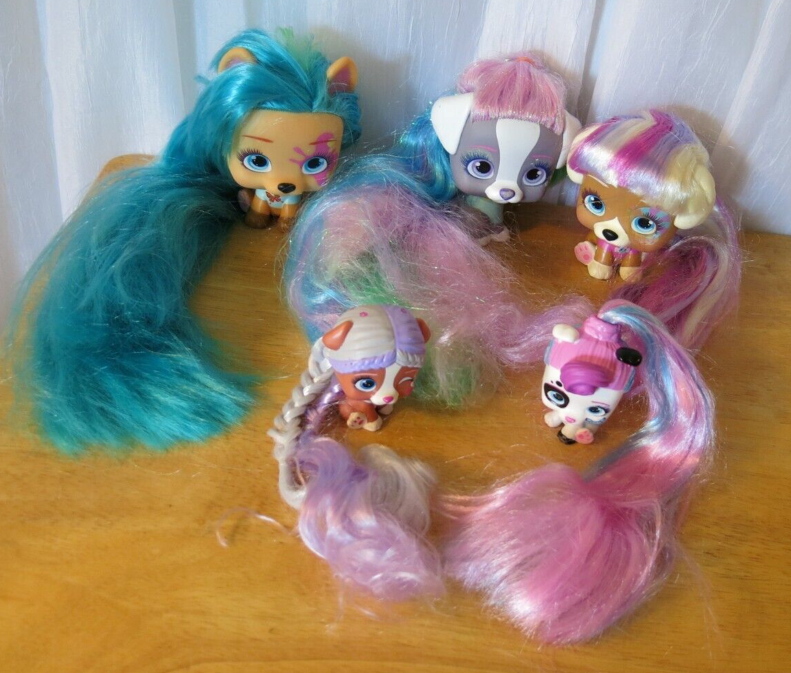 VIP Pets Surprise Hair Reveal Lot 5 Lady Gigi Juliet Alexia Mini