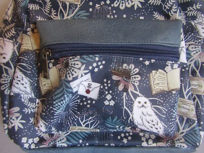 Harry Potter Hogwarts ICONS Blue Floral Wizarding World Bioworld Mini Backpack Harry Potter Blue Mini Backpack Wizarding | Mercari main image 3