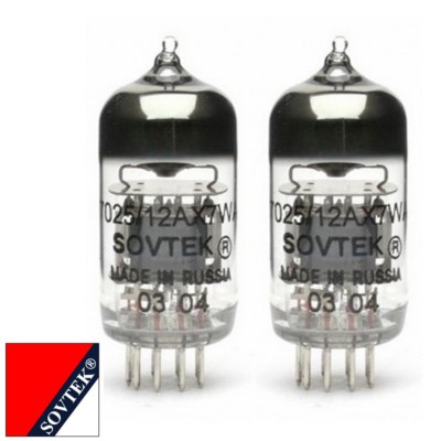 Gain Matched Pair (2) Sovtek 12AX7WA 7025 ECC83 Vacuum Tubes - Brand New