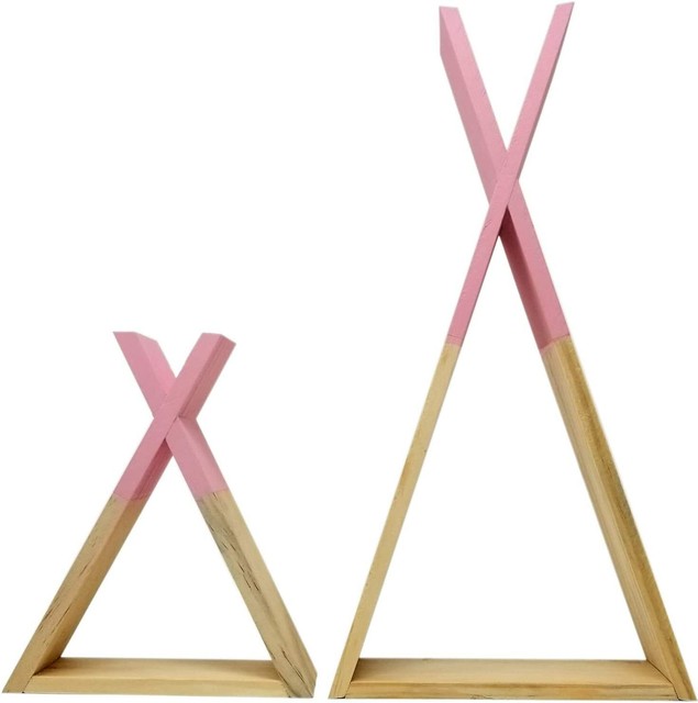 pink shelves for nursery