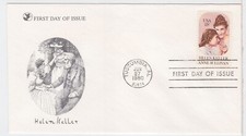 TurtlesTradingPost- Helen Keller - 1980 #1824- Readers Digest Cachet FDC