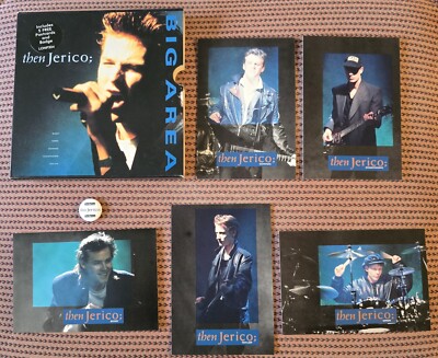 THEN JERICO BIG AREA LIMITED EDITION UK SINGLE IN BOX SET + 5 POSTCARDS & BADGE