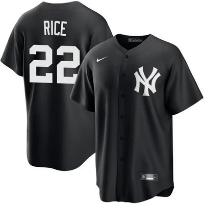 #ad All Stitched Men#x27;s Ben #22 Rice MEN Jersey Black $70.00