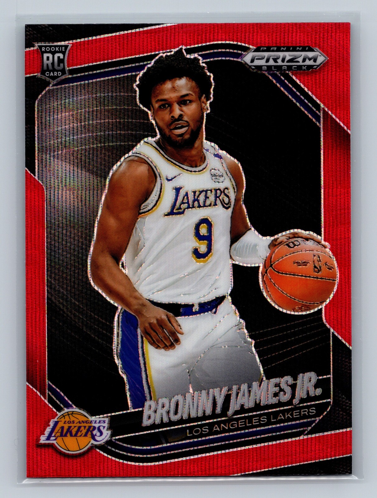 2024-25 Panini Prizm Black #94 Bronny James Jr. Ruby Wave