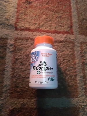 NEW! Doctor's Best Fully Active B Complex with Quatrefolic 30 Veg Caps Exp 2/26