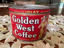 Rare vintage Golden West Keywind Coffee tin