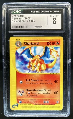 2002 Pokemon Expedition Set Charizard #39/165 CGC 8