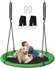 40 Inch Saucer Tree Swing Set for Kids  Adults, Adjustable Swing Sets for Ba...