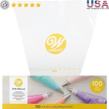 Disposable Decorating Bags 100 Count Plastic Piping Bags Easy Grab Durable Use