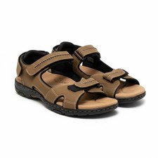 Dockers Men  s Brown Adjustable Sport Sandals Size 13M Comfort Cushion Footbed