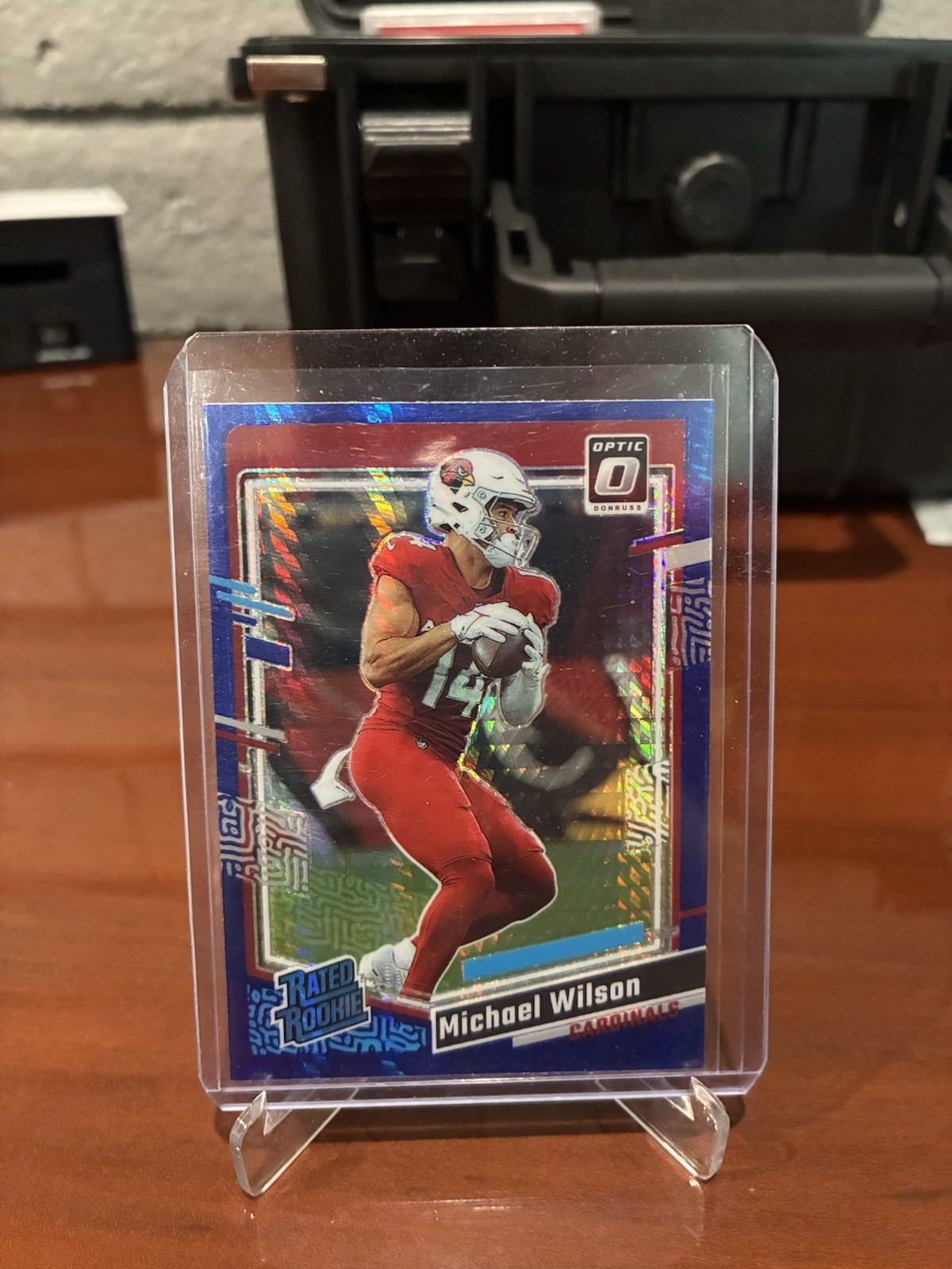 2023 Panini Donruss Optic - Rated Rookie Michael Wilson #204 Blue Hyper Prizm 