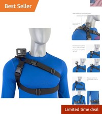 360 High Stability Shoulder Mount for GoPro, DJI Osmo, and Insta360 - Waterproof