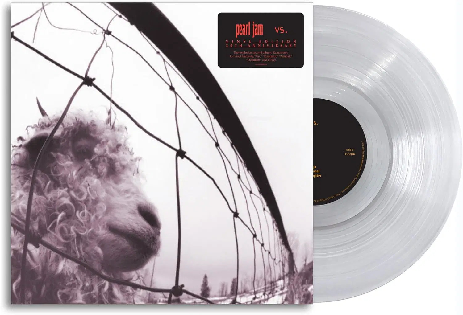Pearl Jam Vs. (30Th Anniversary Edition) Transparent Vinyl LP New And Sealed - Image 6
