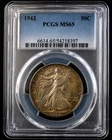 1942 Walking Liberty Half Dollar PCGS MS65 Original Toning Silver 50C
