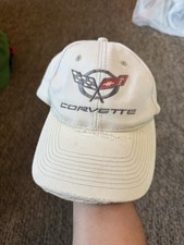 Vintage Corvette Racing Hat Beige Heavy Wear